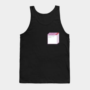 windows notepad, tumblr aesthetics Tank Top